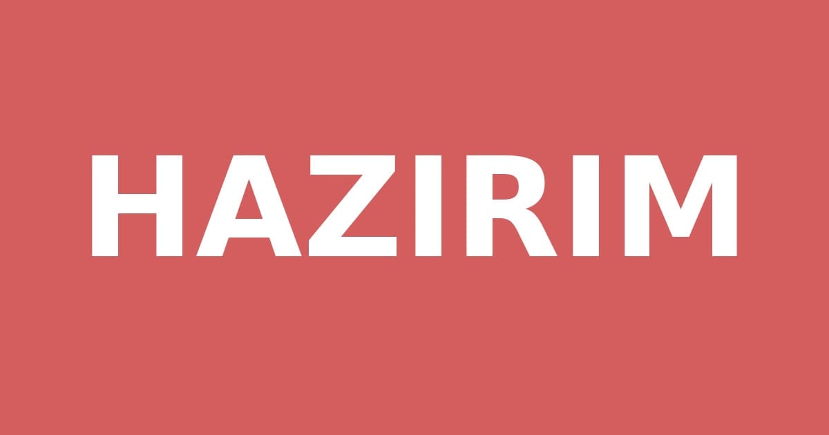 HAZIRIM yazılı bilgilendirme görseli