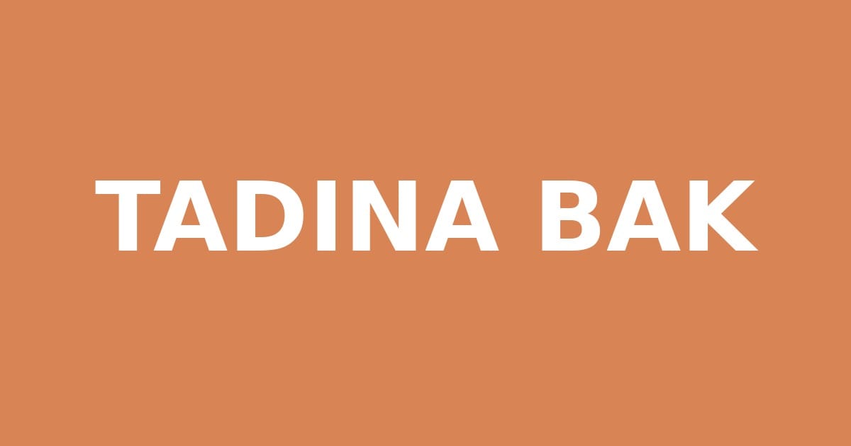 TADINA BAK sloganlı görsel
