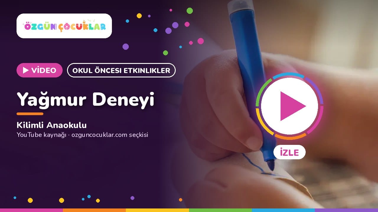 Video kapağı: Yağmur Deneyi, Kilimli Anaokulu